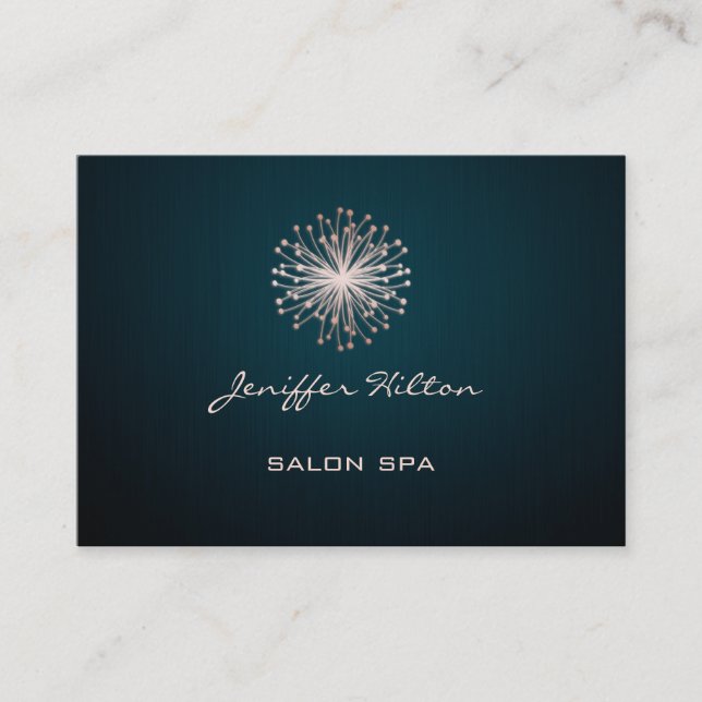 Professionell elegant chic struktur dandelion visitkort (Framsida)