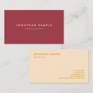Professionell Elegant Design Guld Färg Text Luxe Visitkort