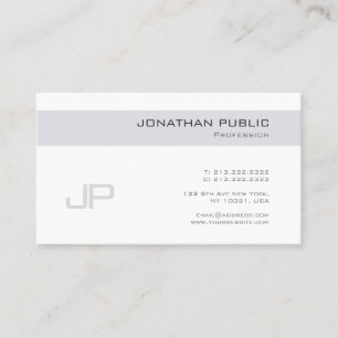Professionell Elegant Design Monogram Plain Trendi Visitkort