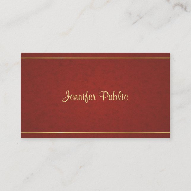 Professionell Elegant Design Pearl Avslutat lyx Visitkort (Framsida)