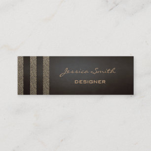 Professionell elegant djuravtryck leopard rand mini visitkort