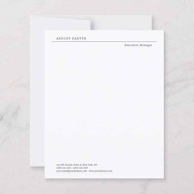 Professionell elegant enkel minimalistisk pappersa (Framsida)