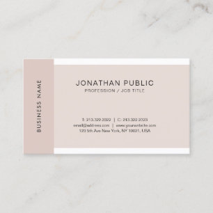 Professionell Elegant Färg Enkel Modern Plain Visitkort