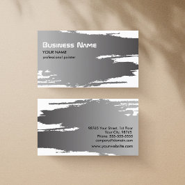 Professionell Elegant Faux Silver Painter Visitkort