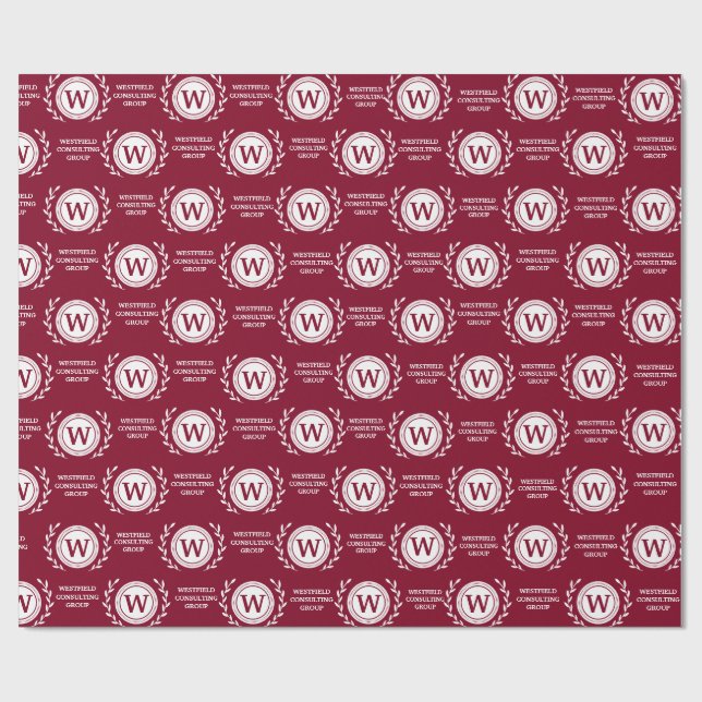 Professionell Elegant Företagets Monogramm Present Presentpapper (Platt)