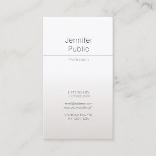 Professionell Elegant Glamor Faux Silver Luxury Visitkort