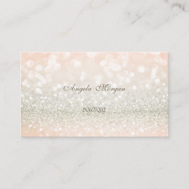 Professionell Elegant Glamour Gnistrande Visitkort (Framsida)