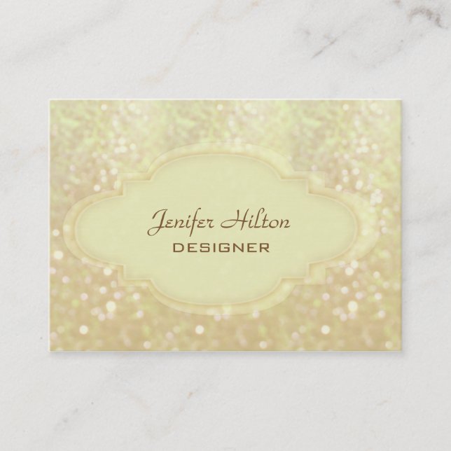 Professionell elegant glitter bokeh visitkort (Framsida)