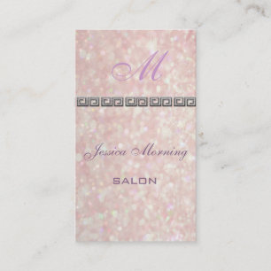 Professionell elegant glittery bokeh monogram visitkort