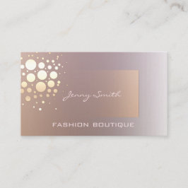 Professionell elegant golden/bronze confietti visitkort