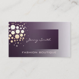 Professionell elegant golden/bronze konetti violet visitkort