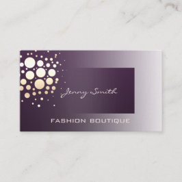Professionell elegant golden/bronze konetti violet visitkort