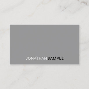 Professionell Elegant Grått Vit minimalistisk Visitkort