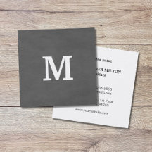 Professionell Elegant Grått Vit monogram