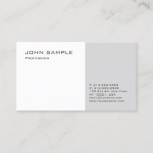 Professionell Elegant Grått White Modern Template Visitkort