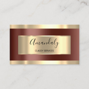 Professionell Elegant Guld Brown CONSULD-Bloggare Visitkort