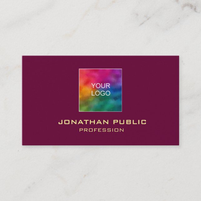 Professionell Elegant Guld Färg Visitkort (Framsida)