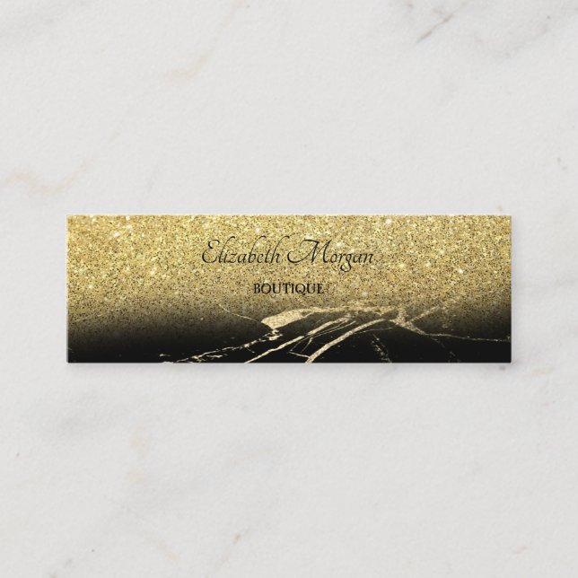 Professionell Elegant Guld Glitter Ombre, Marble Mini Visitkort (Framsida)