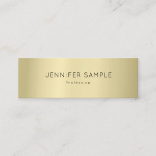 Professionell Elegant Guld Look Slick Enkel Modern Mini Visitkort