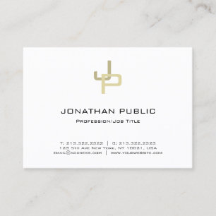 Professionell Elegant Guld Monogram Modern Simple Visitkort