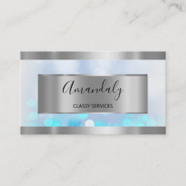 Professionell Elegant Guld QR-koden Logotyp Silver Visitkort