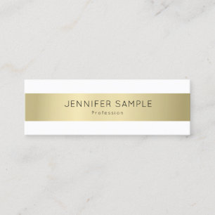 Professionell Elegant Guld Utseende Enkel Modern Mini Visitkort