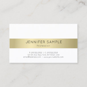 Professionell Elegant Guld Utseende Enkel Modern Visitkort