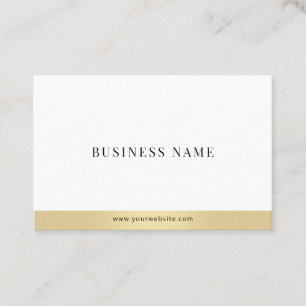 Professionell Elegant Guld Vit minimalistisk slapp Visitkort