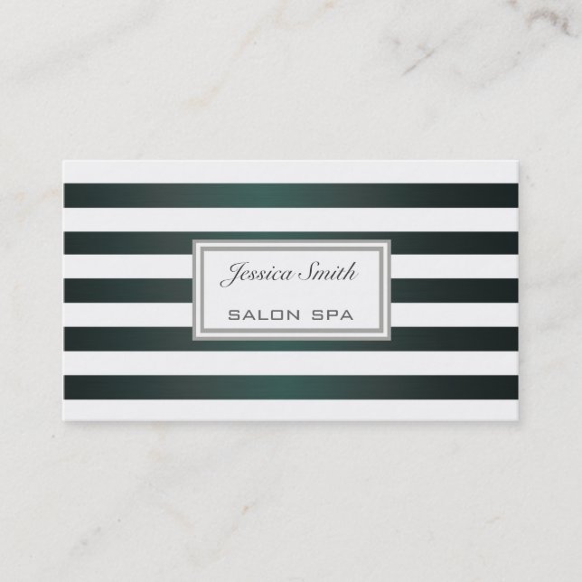 Professionell elegant-klass chic metall rand visitkort (Framsida)