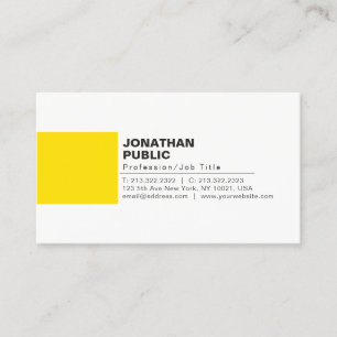 Professionell Elegant Kreativ Vit Gult Onormal Visitkort