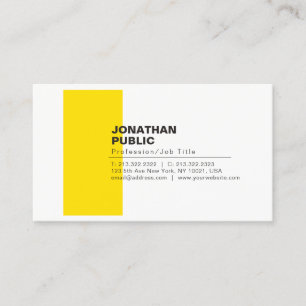 Professionell Elegant Kreativ Vit Gult Onormal Visitkort