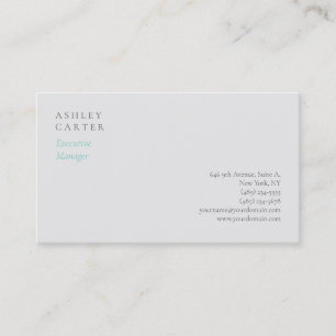Professionell elegant lätt grått minimalistisk mod visitkort