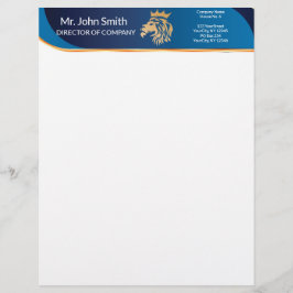Professionell Elegant Lejon Logotyp Letterhead Brevhuvud