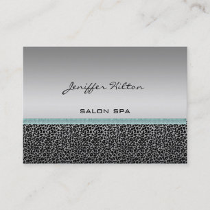 Professionell elegant leopard silvery visitkort