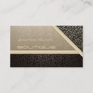 Professionell elegant leopard, tryckglitter visitkort