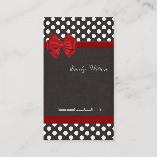 Professionell elegant lyx chic polka dots visitkort (Framsida)