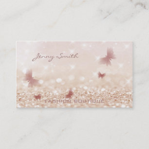 Professionell elegant lyxbokeh butterfly visitkort