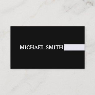 Professionell Elegant Magnolia Modern Plain Black Visitkort