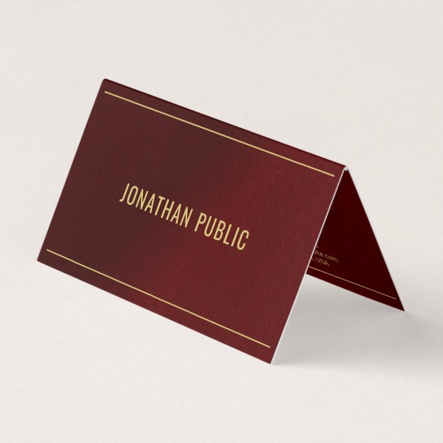 Professionell Elegant Mall Malld Guld Text Visitkort (Framsida)