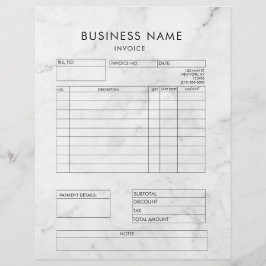 Professionell Elegant, marble Fvoice-inleverans Brevhuvud