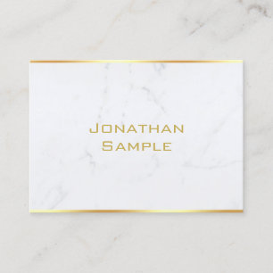 Professionell Elegant Marble Guld Text Template To Visitkort