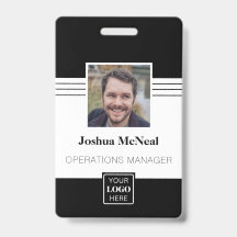 Professionell Elegant medarbetare Foto Namn