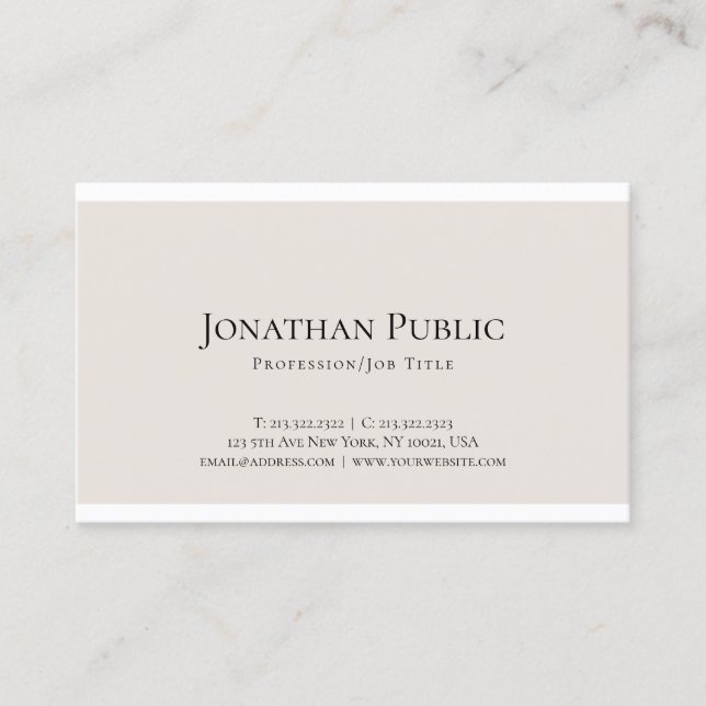 Professionell Elegant - Minimalistisk design Moder Visitkort (Framsida)
