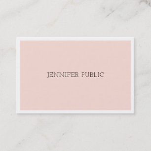 Professionell Elegant Minimalistisk  Rosa för desi Visitkort