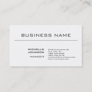Professionell Elegant - minimalistisk vit svart, v Visitkort