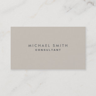 Professionell Elegant Modern Beige Plain Simple Visitkort