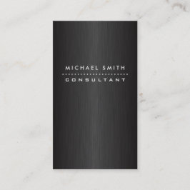 Professionell Elegant Modern Black Brushed Metall Visitkort