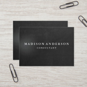 Professionell Elegant Modern Black Chalk Board Visitkort