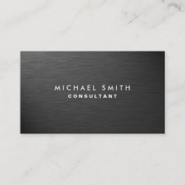Professionell Elegant Modern Black Plain Metall Visitkort
