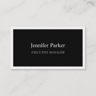 Professionell Elegant Modern Black White-Snyggt Visitkort